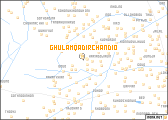 map of Ghulām Qādir Chāndio