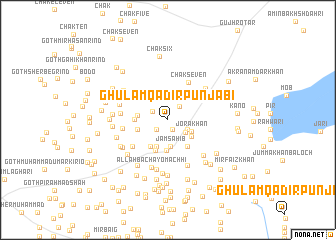 map of Ghulām Qādir Punjābi