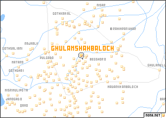 map of Ghulām Shāh Baloch
