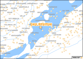 map of Ghulām Sindhi