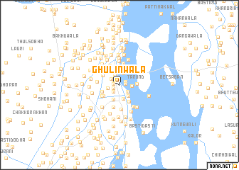 map of Ghulīnwāla