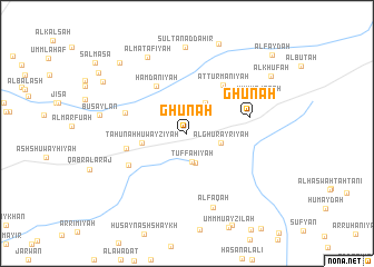 map of Ghūnah