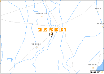 map of Ghusiya Kalān