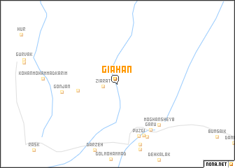 map of Gīāhān