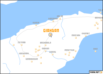 map of Gīāhdān