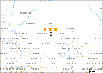 map of Giakibii