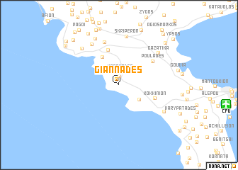 map of Giannádes