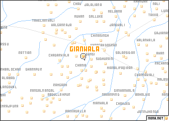 map of Giānwāla