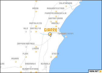 map of Giarre