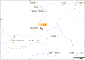 map of Giave