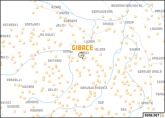 map of Gibače