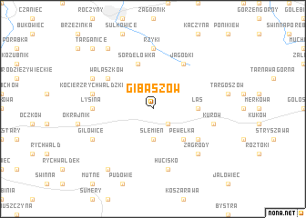 map of Gibaszów