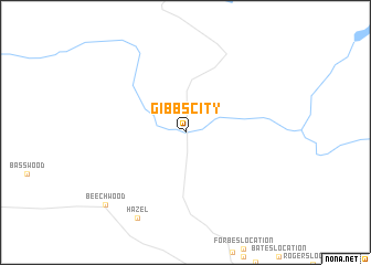 map of Gibbs City