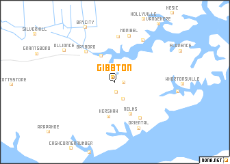map of Gibbton