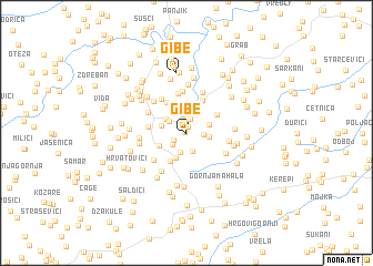 map of Gibe