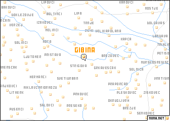 map of Gibina