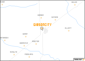 map of Gibson City