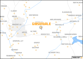 map of Gibsondale