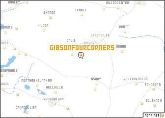 map of Gibson Four Corners