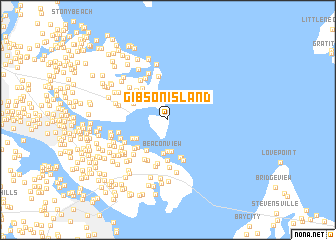 map of Gibson Island