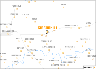 map of Gibson Mill