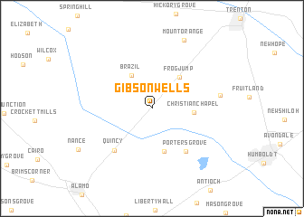 map of Gibson Wells