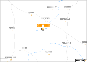 map of Gibtown