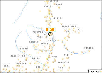 map of Gīdai