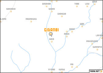 map of Gidanbi