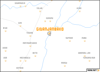 map of Gidan Jan Bako