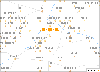 map of Gidan Kwali