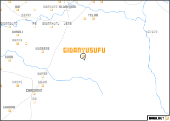 map of Gidan Yusufu