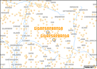 map of Gīdar Sar Bānda