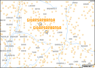 map of Gīdar Sar Bānda