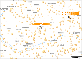 map of Gidar Shāhi