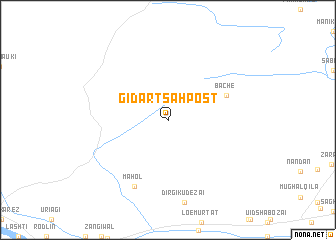 map of Gidar Tsāh Post