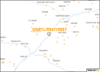 map of Gidatlinskiy Most