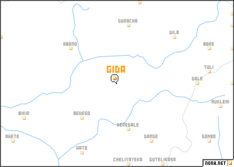 map of Gīda