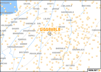 map of Giddawāla