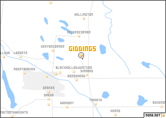 map of Giddings