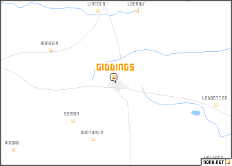 map of Giddings