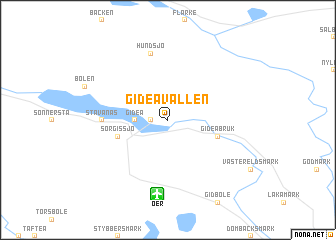 map of Gideåvallen