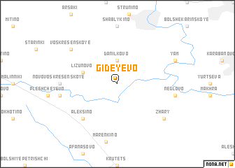 map of Gideyevo