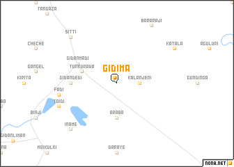 map of Gidima