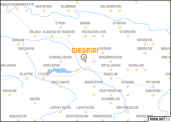 map of Giedriai