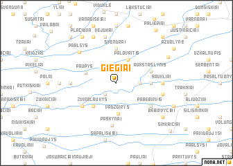 map of Giegiai