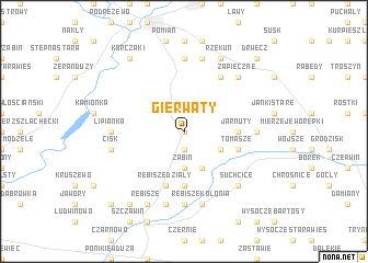 map of Gierwaty