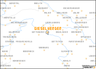 map of Gieselwerder