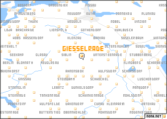 map of Gießelrade