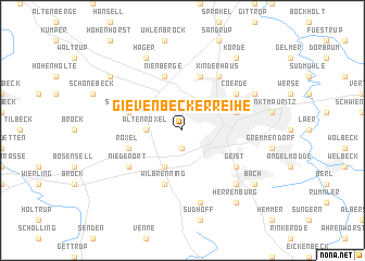 map of Gievenbecker Reihe